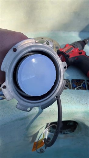 No more halogen or incandescent_ We have to use LED now_ Might be a national law, but here we are in beautiful California_ Changing out swimming pool light bulbs can range from 10 min to 2 hrs_ Sometimes you just run into some BS_ And to #plumbingOnly #PlumbingSolutions #learn #installation #plumbingservices #Install #outdoorliving #plumbing #plumber #SwimmingPool | Pool Volution