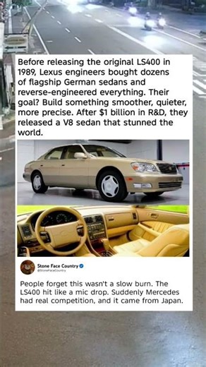 Before releasing the original LS400 in 1989, Lexus engineers bought dozens of flagship German