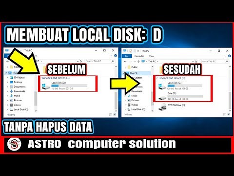 HOW TO MAKE LOCAL DISK D WINDOWS 10 HARDDISK PARTITIONS