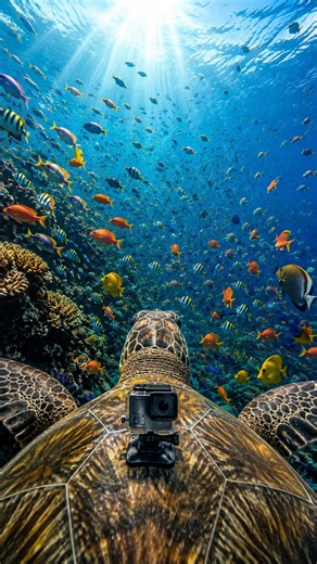 POV: Swimming with Sea Turtles & Coral Reef Fish 🐢 Ocean World 4K