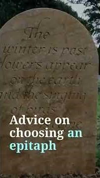 Memorial quotes and headstone epitaphs