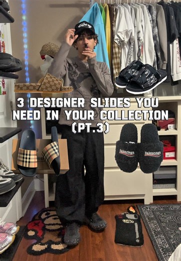 3 designer slides you need in your collection in 2026 — must-cop high-end slides that blend comfort and luxury, perfect for everyday wear, pool fits, and streetwear style. #DesignerSlides #LuxurySlides #SlideStyle #SneakerCollection #MensFashion