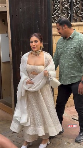✨ Bhumi Pednekar glows in white at Sonam Kapoor’s baby shower 🤍🦋