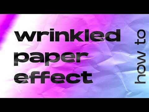 photoshop how to : wrinkled paper texture