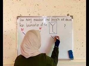 Organic chemistry, how many monobrominated products are obtained from bromination of this compound,