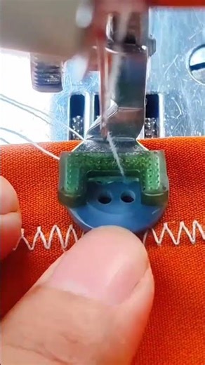 Thread a Needle to Sew a Button😲 | #Sewing #Machine