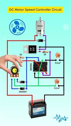 DC Motor Speed Controller Using PWM | Simple Circuit Diagram