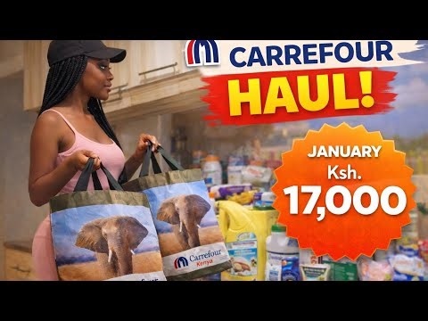 Everything I bought at Carrefour with Ksh.17,000
