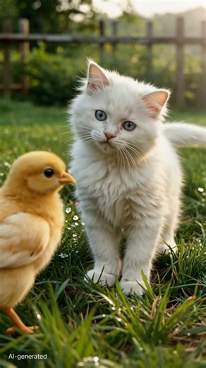 Embun menjadi saksi perkenalan mereka 🐱🐥