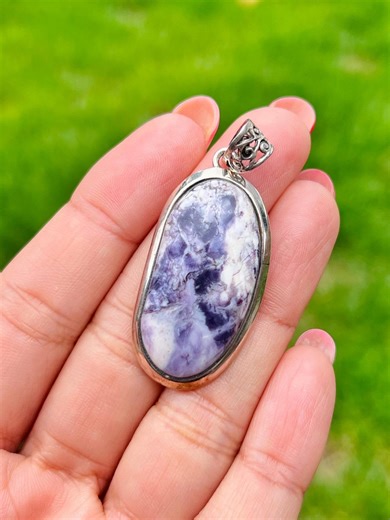 Rare Large Tiffany Stone Pendant – Genuine Heavy 925 Sterling Silver Crystal Pendant – Hand Selected From St. Marie Gem Show - Etsy Australia