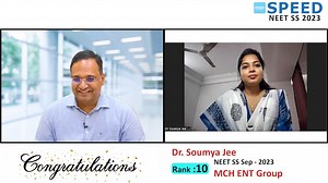 Join the SPEED Learning App for NEET SS and INI-SS 2023 Preparation! 🏥📚 Are you aspiring for Super Speciality Exams like NEET SS and INI-SS? Look no further! SPEED is here to guide you on your journey to success. 🚀 NEET SS 2023 - MCH ENT Group, Dr. Soumya Jee, Rank - 10, SPEED Topper. 🌟 What SPEED Offers: 📅 Flexible Course Durations: 3 Years, 2 Years, 1 Year, 6 Months, 3 Months, and 2 Months 👨‍🏫 Expert Faculty-Led Lectures 📚 Latest Super Speciality Textbook Classes 🧠 In-Depth MCQ Discus