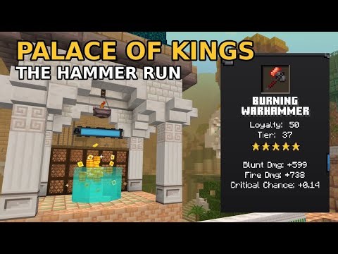 SOULSTEEL MINECRAFT BEDROCK PALACE OF KINGS. THE HAMMER RUN.