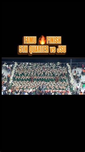 FAMU Marching 100 5th Quarter Finish vs JSU #floridamelanin #blackexcellence #famu #famuly | Florida Melanin