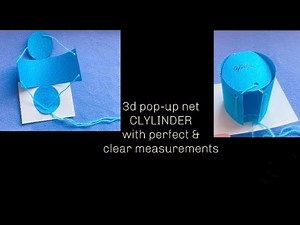 3d pull-up nets Cylinder | 3d pull up shapes #maths #mathsproject