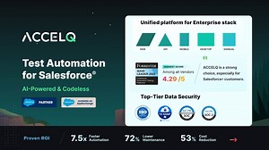 We're thrilled to have ACCELQ as a Groundbreaker partner at #SalesforceTour DC. ACCELQ's leadership in the public sector and Salesforce Gov-Cloud has been a story they can't wait to share. Visit booth #101 to learn more about Codeless AI Automation. https://sforce.co/4cEPO9U #ad | Dreamforce | Facebook