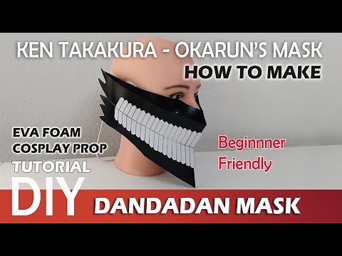 Dandadan Okarun Mask Tutorial - How to make Ken takakura Turbo Granny cosplay prop