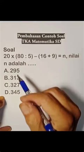 Soal TKA SD mapel Matematika #tka #sd #tkasd