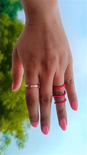 How to Make a Fashionable Statement Ring with Colored Wire#yt shorts