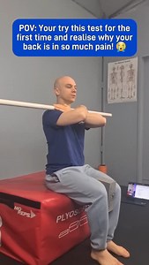 😡 Do you hate this test?! 👉Follow @adam.movement.therapy for less back pain You might feel tight in a few different places depending on this test, the main spot will be in the upper back (T-Spine) and side of your lower back (QLs). This gives us many clues as to why your back is tight and in pain and a great way to retest to see if your back feels better after trying an exercise or release. This is how I determine what to prescribe to clients with aches and pains. I’ll make the process WAY sim