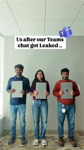 Mrudula Vangala on Instagram: "We used Teams chat like WhatsApp Chat 🫠 [ in person office life , microsoft teams , co pilot , trams chat vs whats app chat , whatsapp chat , teams chatting , testing, office reels , office comedy reels, office group reel ideas , office fun reel ideas , office reels with team , office reels with manager , tester vs developer reels , data hub, devops , wfh reels , office, IT employee , corporate world , AI , monday at office , tuesday office, Wednesday office, Thur