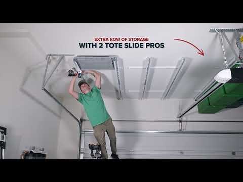 Tote Slide Pro Garage Storage System - CeilingSAM