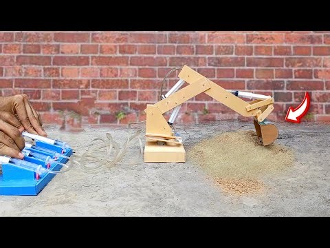 Build a Real Working Hydraulic Excavator from Cardboard 🚜 | Easy DIY JCB Machine