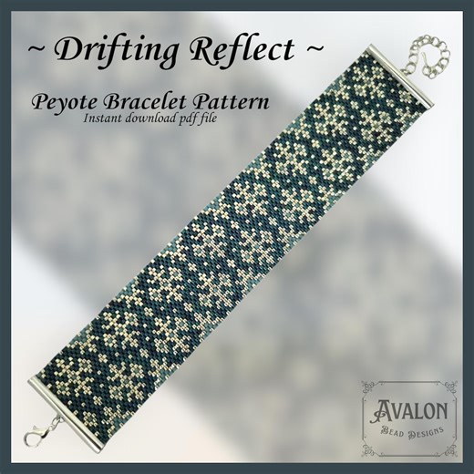 Pattern for Peyote Bracelet - Drifting Reflect - PDF English - Etsy Australia