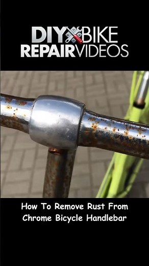 How To Remove Rust From Chrome Bicycle Handlebar 🧽#bicyclemaintenance #shorts