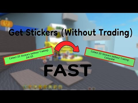 How to get stickers (without trading) FAST! | Bee Swarm Simulator #bss #guides