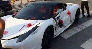 Rented Ferrari 458 Italia Crashes At Chinese Wedding | Carscoops