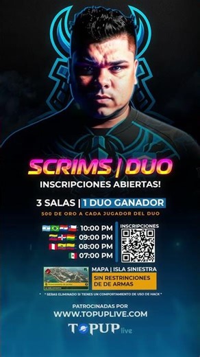 SCRIMS DUO | INSCRIPCIONES ABIERTAS | MAS INFO EN EL CODE