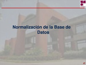 Normalización de la Base de Datos - SlideServe