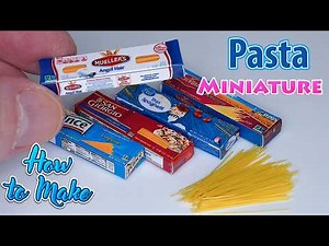 MINIATURE SPAGHETTI for Dolls! 🍝🤏 Tiny Pasta Food for Dollhouse | Easy Paper DIY + FREE Template