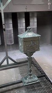 Restored an old cast mailbox to its original form! @lumaiii sunpro shining bright #fyp #powdercoating #prismaticpowders | StaySpooled