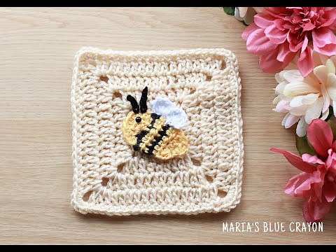 Crochet Bumble Bee Applique Tutorial