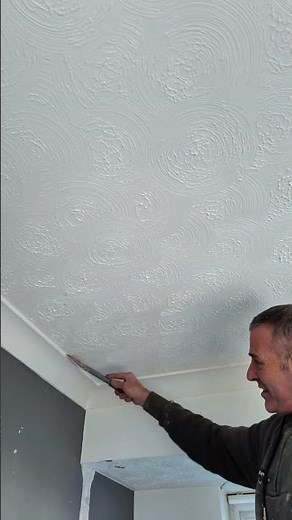 How we removed our Artex ceiling #artexceilingremoval #popcornceiling
