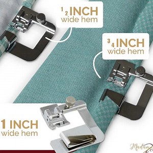 Why Do Seamstresses use Hemmer Feet? 💃 Easier Hems 🌹 Faster Hems 💕 Perfect Hems This set of 3 sizes is now $10 off! 👇 Get Yours here! 👇 https://madamsew.com/hemmer-foot-set | Madam Sew