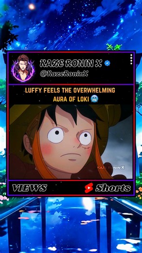 Luffy feels the overwhelming Aura Of Loki 🥶☠️ #luffy #zoro #loki #onepiece #shorts #anime #edit #amv