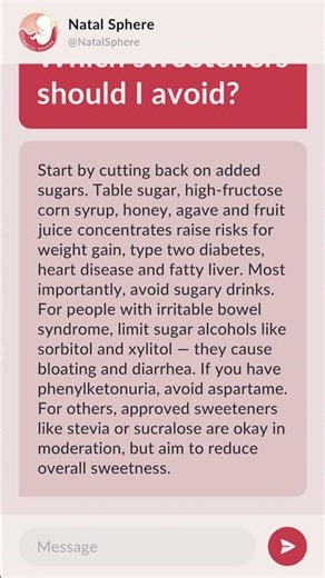 Which sweeteners should I avoid?