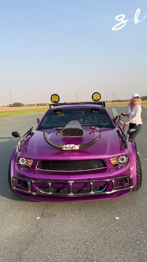 Supercar Blondie on Instagram: "We built a Saints Row car in real life! 🔥😎full video out on YT next week 🥰 #SaintsRow #BeYourOwnBoss #KeepItStrange #ad"