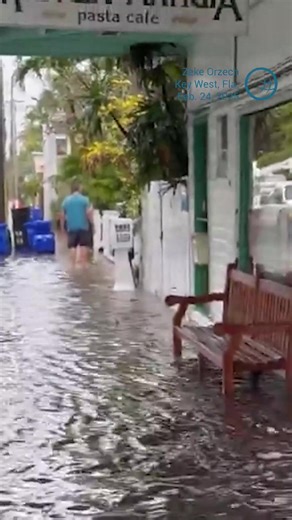 2.3K views · 13 reactions | Streets flooded in Key West, Fla., on Monday after 3-6 inches of rain fell in just a few hours. More rain and possibly severe weather are on the way for South Florida into tonight! Get the full forecast on the Weather & Radar app. #flwx #flashflooding #keywest https://buff.ly/3XcKaFG | Weather & Radar USA | Facebook