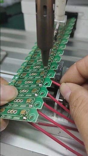 Through-hole wire bonding #solderingmachine #throughholewirebonding
