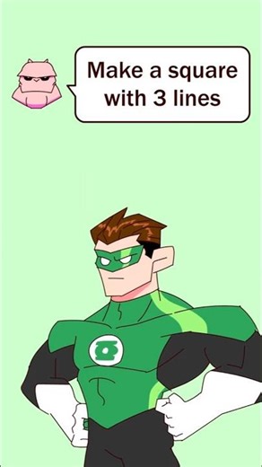 Square with 3 lines? #greenlantern