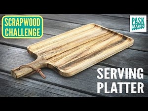Wooden Serving Platter with Texture - Scrapwood Challenge Episode Ten
