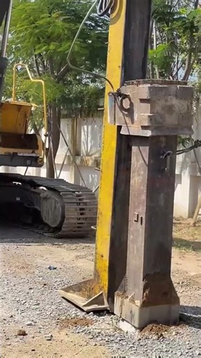 Small pile driver operation