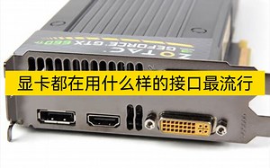 显卡上的接口都有哪些接口用什么样的数据线