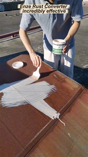 Luna Lin | The rust on the tin turned black after using this. Do you know what this is? #rustconverter #rustproof #manufacturing #fyp #paint #Coating... | Instagram