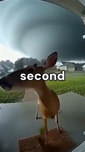 A Deer Screaming as a Tornado Forms Behind It 😳