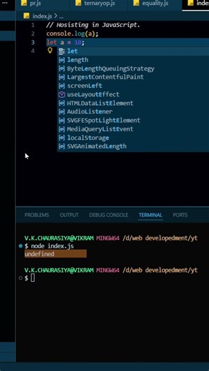 ❌ JS Interview Mistake | Hoisting Explained 😱 #JavaScript #new #coding #shorts