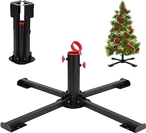 Christmas Tree Stand for Artificial Trees, Folding Christmas Tree Stand Base for Artificial Xmas Trees 4 to 10FT and 2.1” Pole